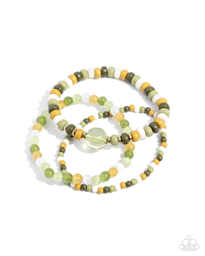Seed Bead Stack - Green