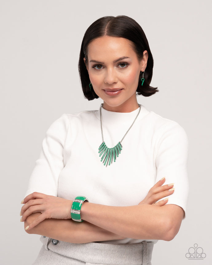 Fashionable Fringe / Colored Cameo - Green Set