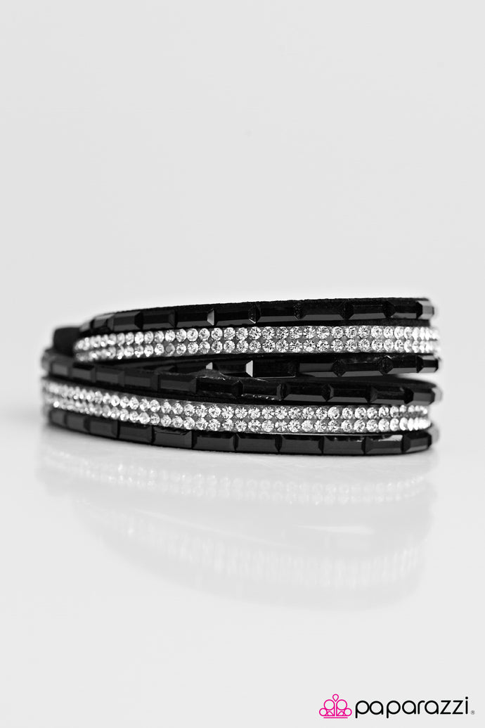 Welcome to the Fashion Show - Black (White Rhinestones)