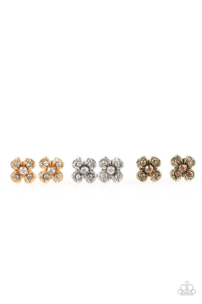 Starlet Shimmer Flower Stud Earrings