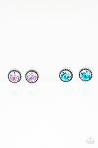 Starlet Shimmer Round "Antiqued" Stone Earrings (Small)