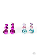 Load image into Gallery viewer, Starlet Shimmer Three Stone Rhinestone Earrings
