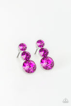 Load image into Gallery viewer, Starlet Shimmer Three Stone Rhinestone Earrings

