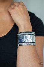 Load image into Gallery viewer, MERMAIDS Have More Fun - Blue (Black Suede)
