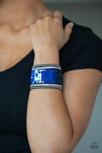 Load image into Gallery viewer, MERMAIDS Have More Fun - Blue (Black Suede)
