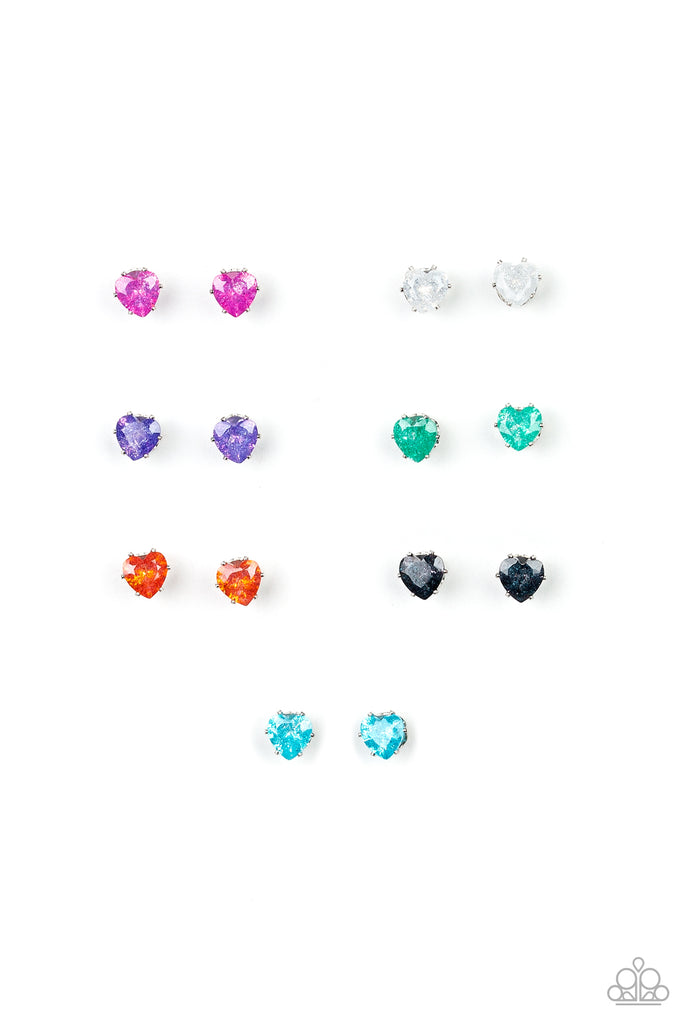 Starlet Shimmer Heart-shaped Rhinestone Earrings