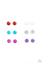 Load image into Gallery viewer, Starlet Shimmer Flat Discs &quot;Love&quot; Earrings
