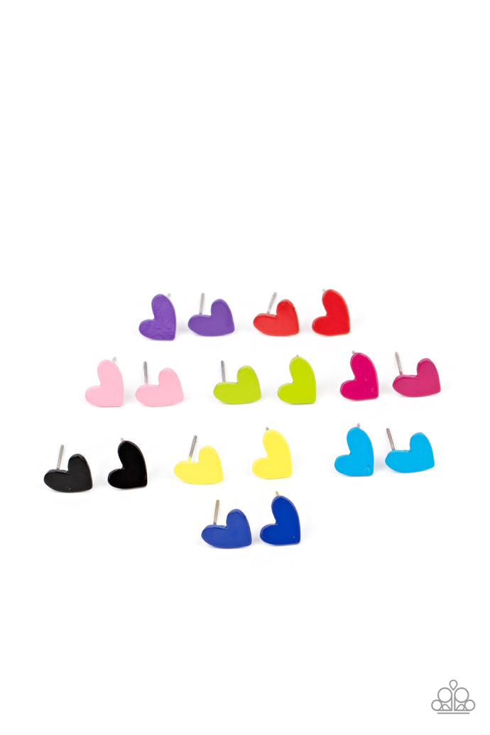 Starlet Shimmer Colorful Solid Heart Earring
