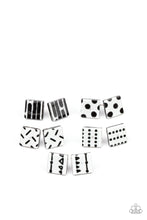 Load image into Gallery viewer, Starlet Shimmer Black and White Pattern Earrings
