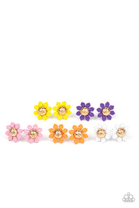 Starlet Shimmer Gold Bead Flower Earring
