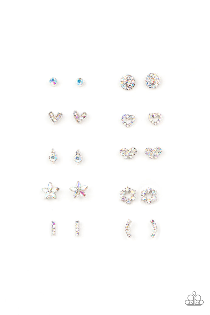 Starlet Shimmer Earrings  - Iridescent Rhinestones