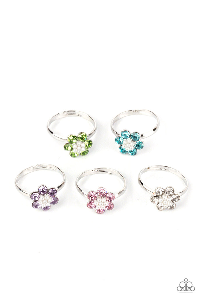 Starlet Shimmer Rhinestone Flower w/ Pearl Ring