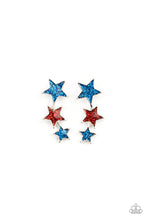 Load image into Gallery viewer, Starlet Shimmer Stars - Multi (red, white &amp; blue) Earring
