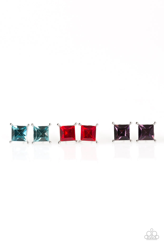 Starlet Shimmer Square Rhinestone Earrings