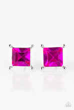 Load image into Gallery viewer, Starlet Shimmer Square Rhinestone Earrings
