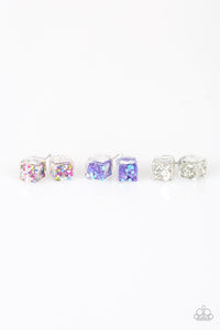 Starlet Shimmer Confetti Filled Square Earrings