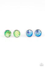 Load image into Gallery viewer, Starlet Shimmer - Iridescent Faux Snake Skin Earrings
