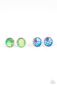 Starlet Shimmer - Iridescent Faux Snake Skin Earrings