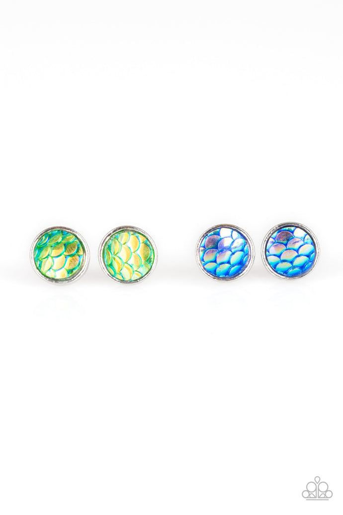 Starlet Shimmer - Iridescent Faux Snake Skin Earrings